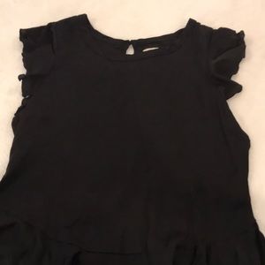Cap sleeve super soft black flowy top